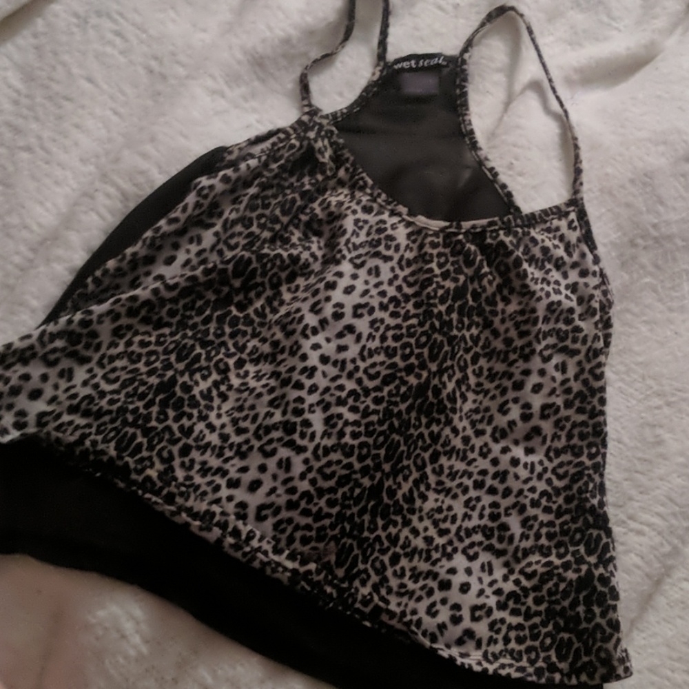 WetSeal Cheetah print tank